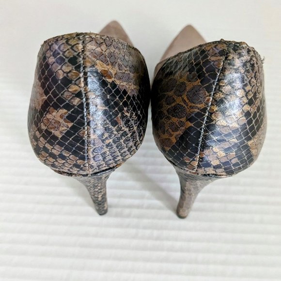 NY&C Suede Stiletto Heels, Taupe Size 7 - Picture 3 of 5